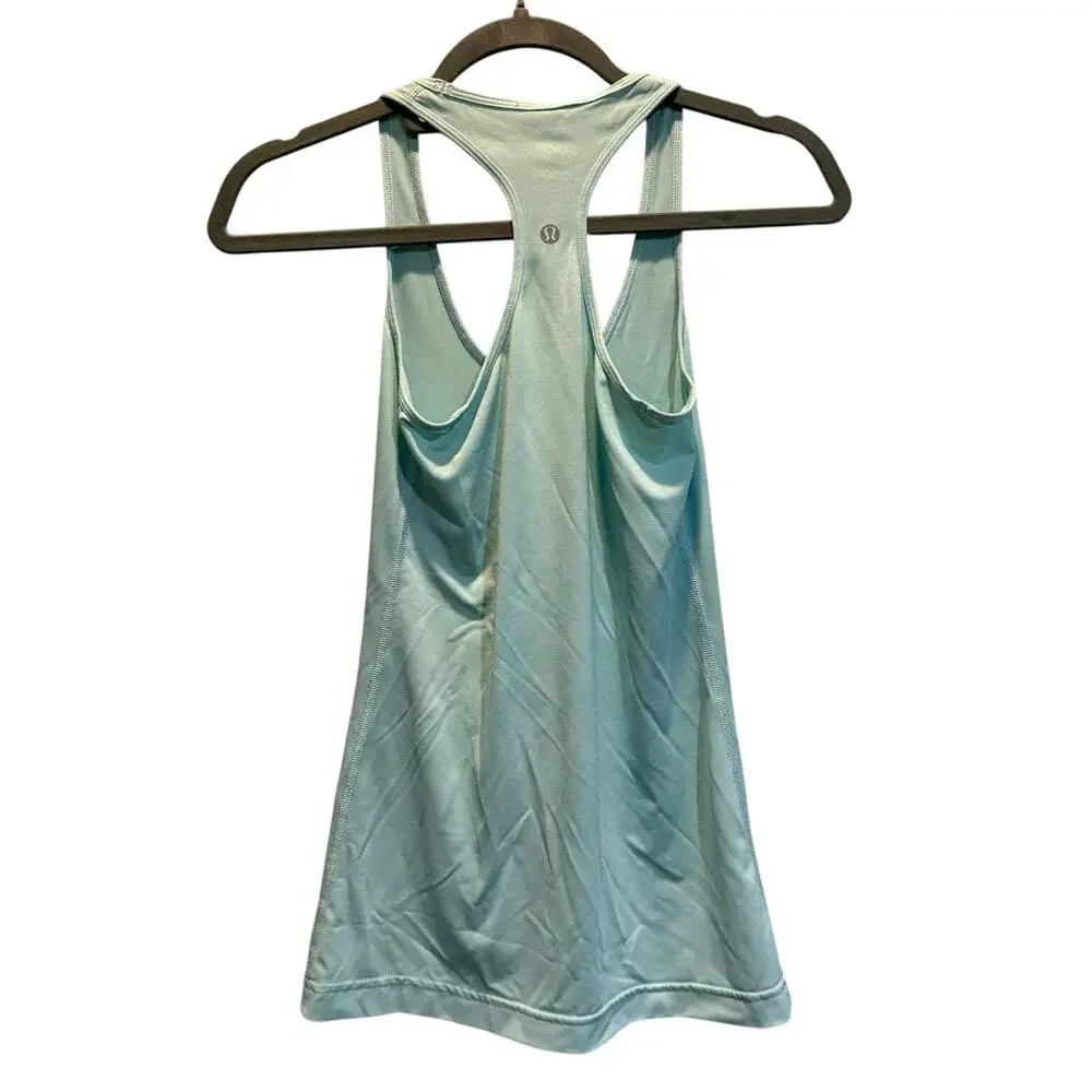 Lululemon Racerback Tank Top Light Blue Size 4 - Picture 2 of 3